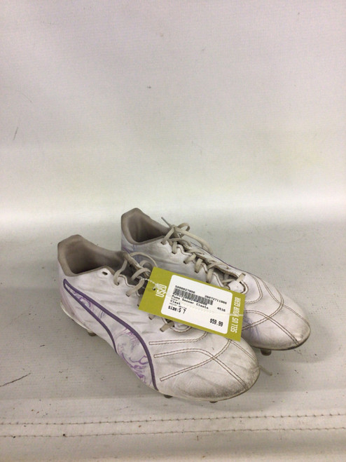 Vist Large View of Product Image Which is Used Puma Soccer Cleats White Senior 7
