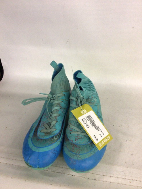 Vist Large View of Product Image Which is Used Soccer Cleats Royal Blue Junior 05.5