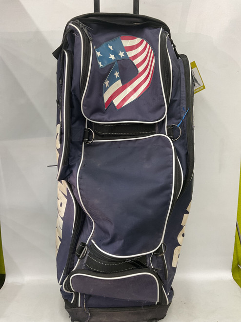 Vist Large View of Product Image Which is Used Demarini ROLLER BAG BB/SB Player Wheeled Bag Navy Blue