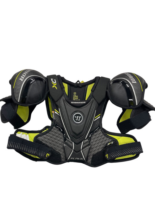 Vist Large View of Product Image Which is Used Warrior ALPHA Junior Shoulder Pads LG
