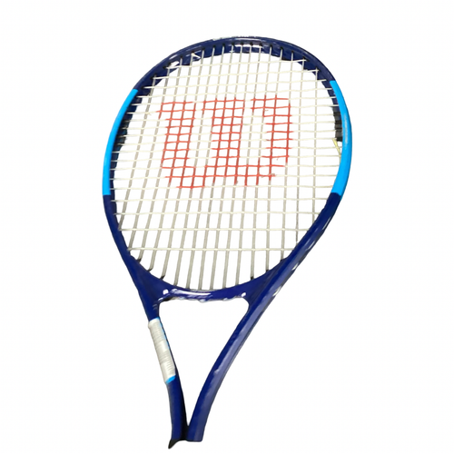Vist Large View of Product Image Which is Used Wilson ULTRA POWER XL 112 Adult Tennis Racquet Royal Blue 4 3/8"