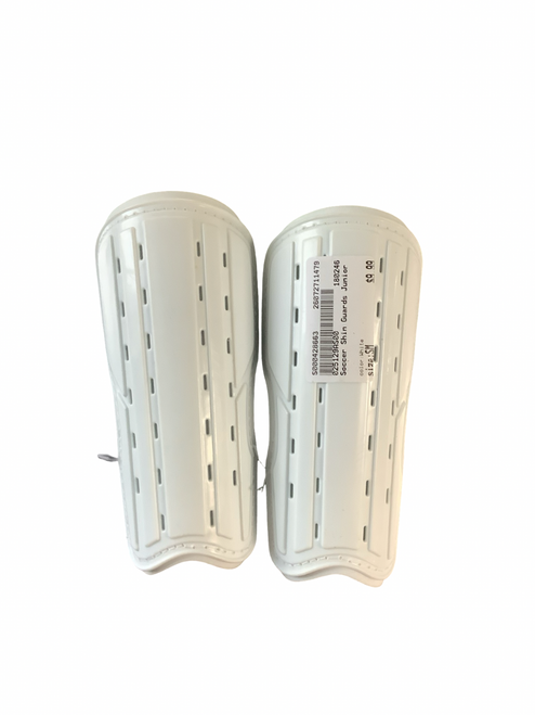 Vist Large View of Product Image Which is Used Soccer Shin Guards Junior White SM