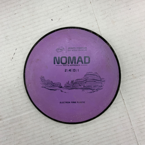 Vist Large View of Product Image Which is Used MVP ELECTRON FIRM NOMAD Disc Golf Putter Purple 172g