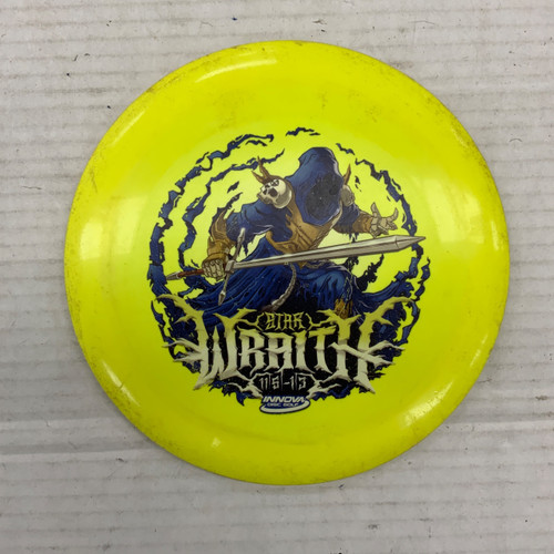 Vist Large View of Product Image Which is Used Innova STAR WRAITH Disc Golf Driver Yellow 174g