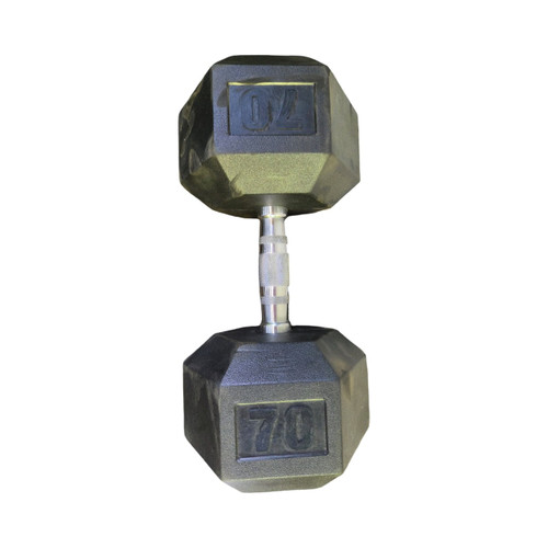 Vist Large View of Product Image Which is Used 70 LB DUMBBELL Hex Dumbbell (Each) 70 lb