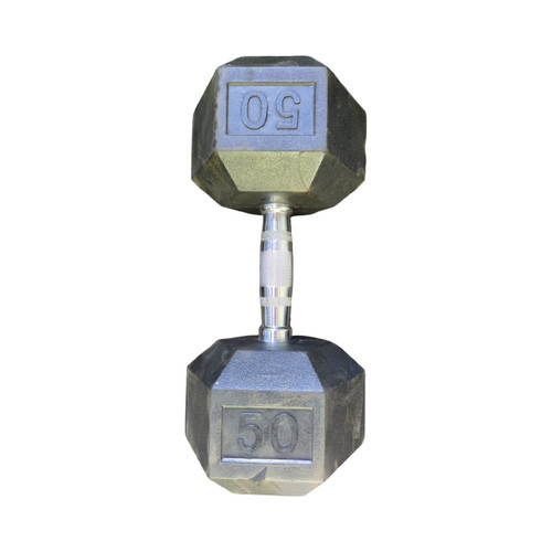 Vist Large View of Product Image Which is Used 50 LB DUMBBELL Hex Dumbbell (Each) 50 lb