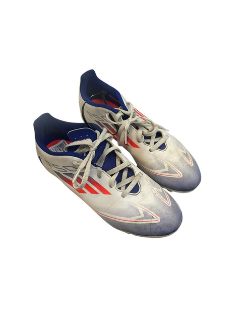 Vist Large View of Product Image Which is Used Adidas Soccer Cleats White Senior 5.5