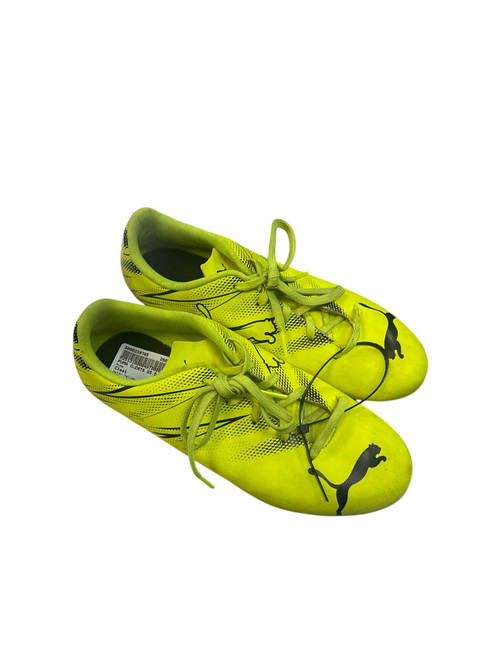 Vist Large View of Product Image Which is Used Puma Soccer Cleats Yellow Junior 05.5