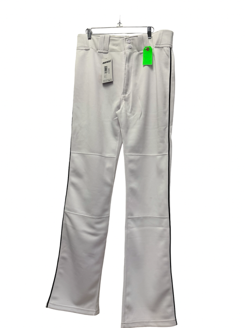 Vist Large View of Product Image Which is New Marucci MAPTDKPIP Adult Doubleknit Piped Pant White LG White/Black