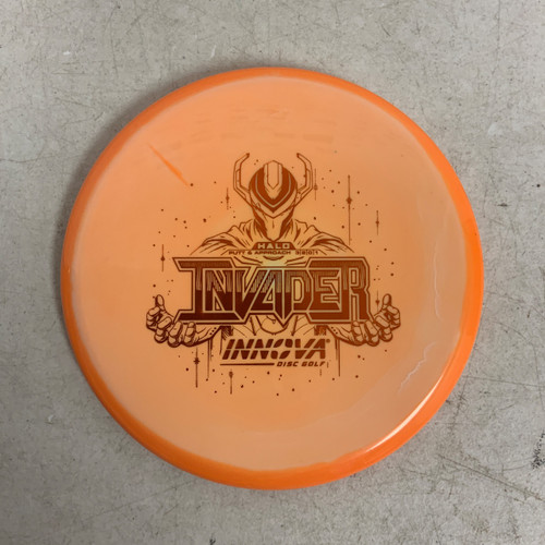 Vist Large View of Product Image Which is Used Innova HALO INVADER Disc Golf Driver Orange 171g