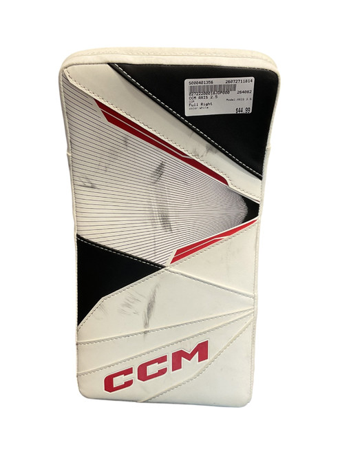 Vist Large View of Product Image Which is Used CCM AXIS 2.5 Youth Goalie Blocker White