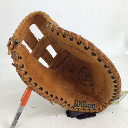 Vist Large View of Product Image Which is Used Wilson THE BIG SCOOP FIRST BASE MITT BB/SB First Base RH Throw Brown 13"