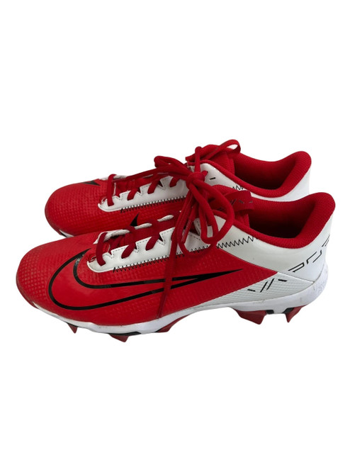 Vist Large View of Product Image Which is Used Nike Vapor Edge Shark Jr 6 FB Cleats Red 
