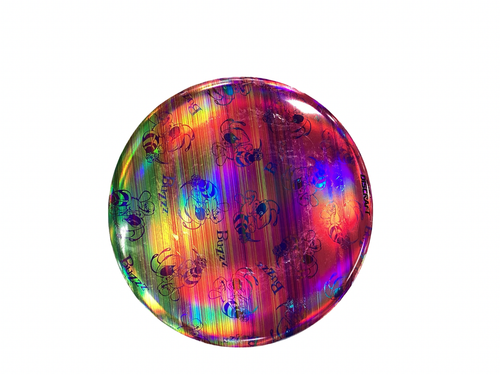 Vist Large View of Product Image Which is Used Discraft FOIL BUZZZ Disc Golf Mid Range Pink