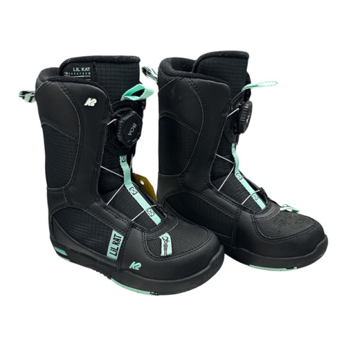 Vist Large View of Product Image Which is Used K2 LIL KAT BOA Boys Snowboard Boots Black Junior 02