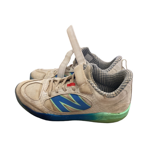 Vist Large View of Product Image Which is New Balance TURF SHOES BB/SB Cleats White Junior 05