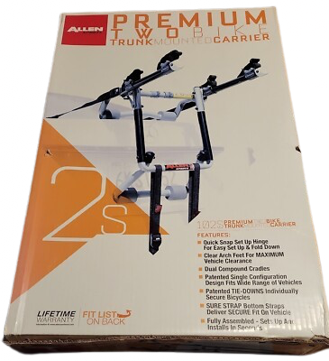 Vist Large View of Product Image Which is Used Allen 2 BIKE REAR MOUNT CARRIER Rear Mount Carrier White