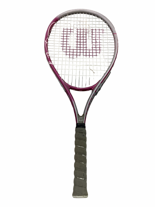 Vist Large View of Product Image Which is Used Wilson HOPE Adult Tennis Racquet Pink 4 3/8"