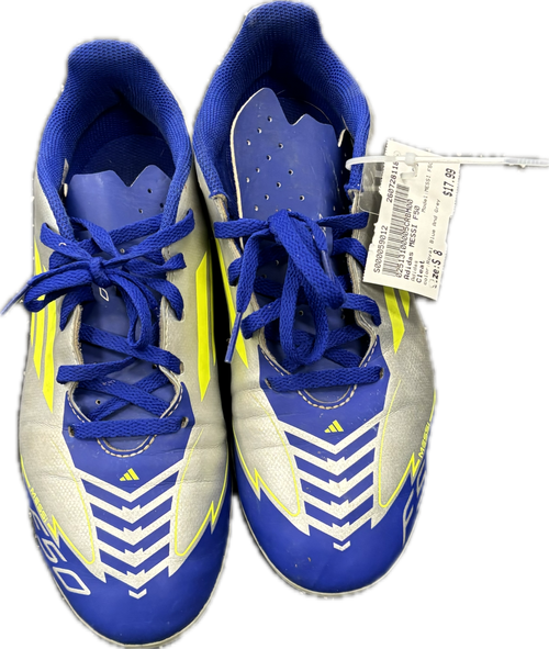 Vist Large View of Product Image Which is Used Adidas MESSI F50 Soccer Cleats Royal Blue And Grey Senior 8