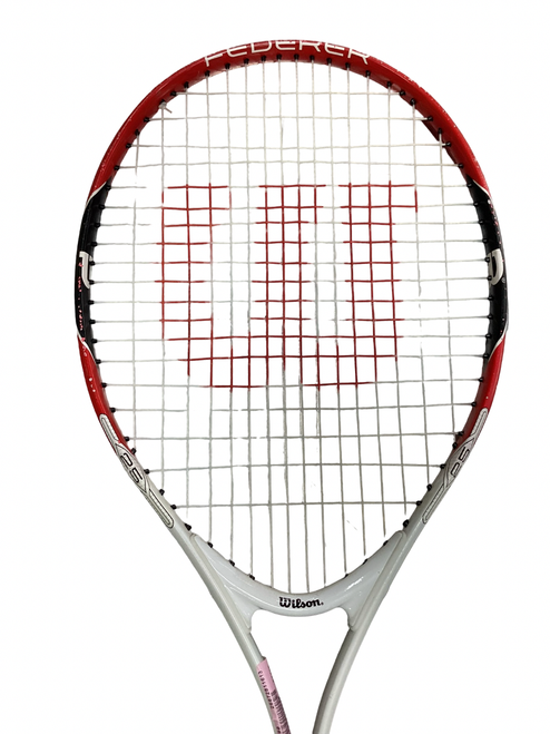 Vist Large View of Product Image Which is Used Wilson FEDERER 25 Junior Tennis Racquet White 25"