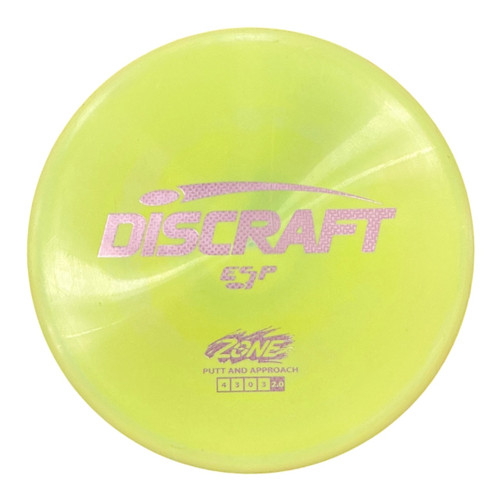 Vist Large View of Product Image Which is Used Discraft ESP ZONE Disc Golf Putter Yellow