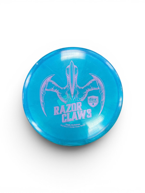 Vist Large View of Product Image Which is Used Discmania RAZOR CLAW3 Disc Golf Mid Range Royal Blue