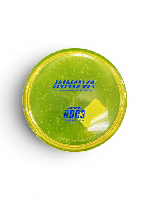Vist Large View of Product Image Which is Used Innova CHAMPION ROC3 Disc Golf Mid Range Yellow