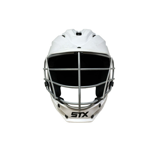 Vist Large View of Product Image Which is Used STX RIVAL JR Lacrosse Helmet White SM