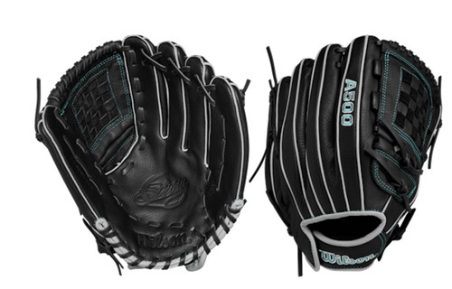 Vist Large View of Product Image Which is New Wilson A500 SIREN RH Throw Fastpitch Gloves None 12"