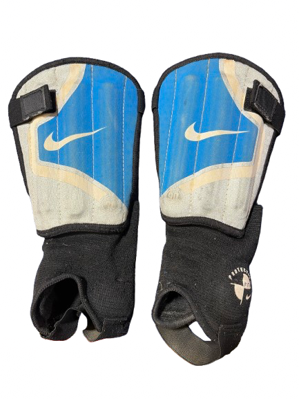 Vist Large View of Product Image Which is Used Nike NIKE PROTECTIVE FIT SHIN GAURDS Soccer Shin Guards Adult Royal Blue MD
