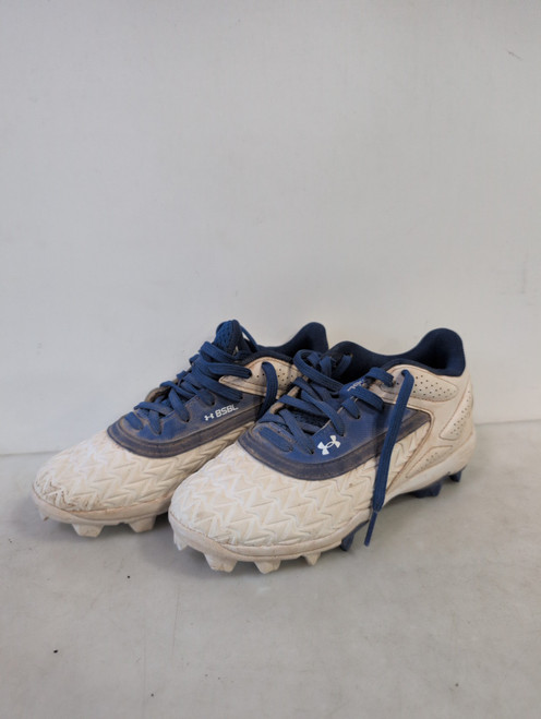 Vist Large View of Product Image Which is Used Under Armour BALL CLEAT BB/SB Cleats White Junior 02