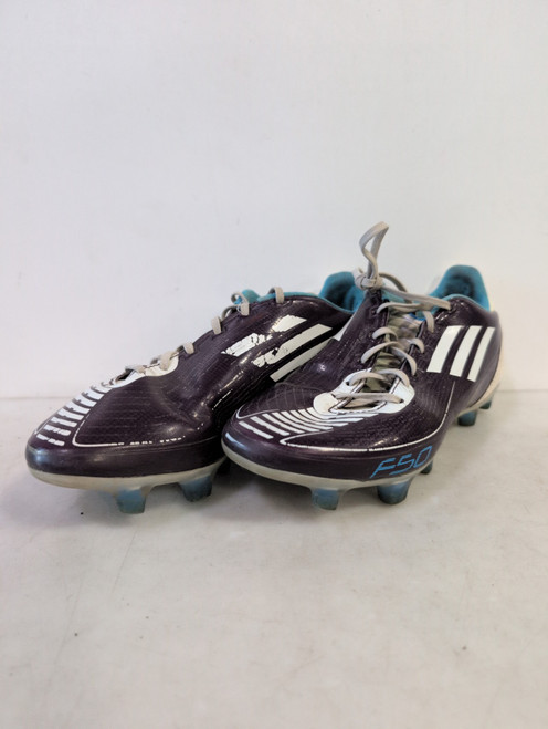 Vist Large View of Product Image Which is Used Adidas CLEAT Soccer Cleats Purple Junior 05