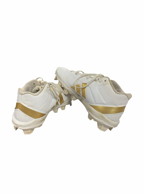 Vist Large View of Product Image Which is Used Adidas ADIZERO BB/SB Cleats White Senior 8