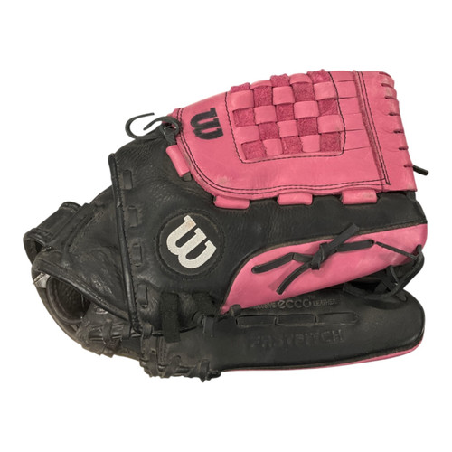 Vist Large View of Product Image Which is Used Wilson TEMPEST BB/SB Glove RH Throw Black 13"