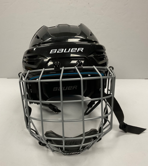 Vist Large View of Product Image Which is Used Bauer RE-AKT 55 Helmet Cage Combo Black LG