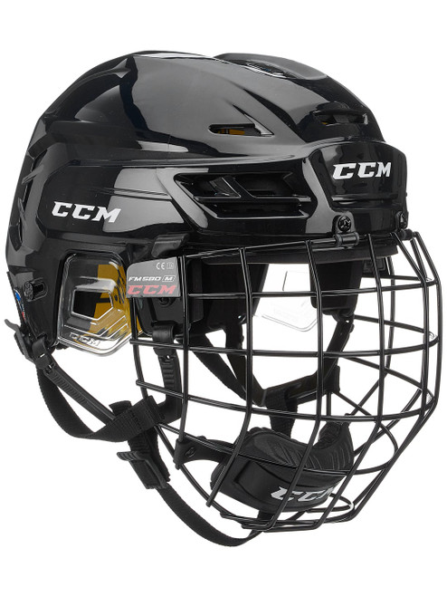 Vist Large View of Product Image Which is CCM Tacks 210 Cage Combo Hockey Helmet, Black
