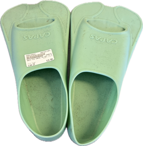 Vist Large View of Product Image Which is Used 11.5-13 Underwater Fins Green 2X