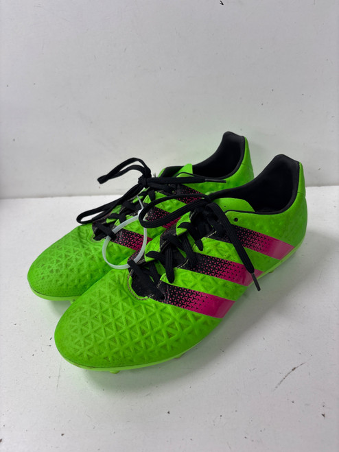 Vist Large View of Product Image Which is Used Adidas 16.3 Soccer Cleats Green Senior 9.5