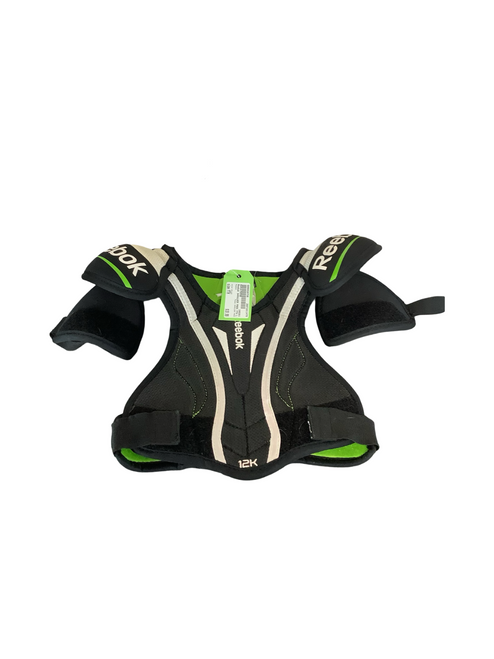 Vist Large View of Product Image Which is Used Reebok SHOULDER PADS Lacrosse Shoulder Pads Black Youth