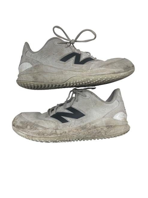 Vist Large View of Product Image Which is Used New Balance TURFS BB/SB Cleats White Senior 11.5