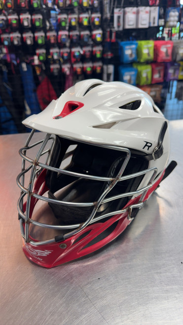 Vist Large View of Product Image Which is Used Cascade R Lacrosse Helmet White One Size