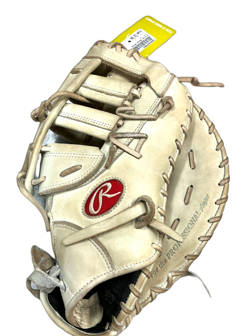 Vist Large View of Product Image Which is Used Rawlings RLAFB BB/SB First Base LH Throw White 13"