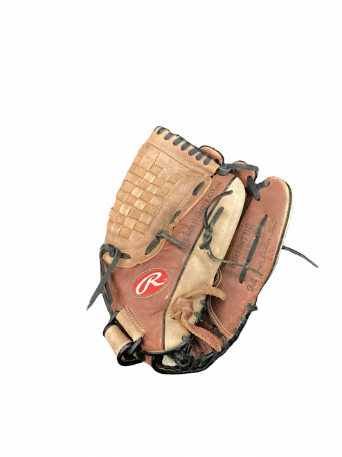 Vist Large View of Product Image Which is Used Rawlings THE MARK OF A PRO BB/SB Glove RH Throw Brown 12 1/2"