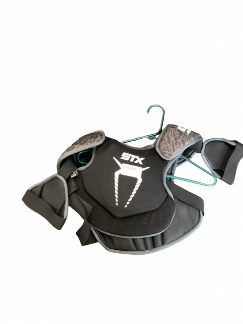 Vist Large View of Product Image Which is Used STX STALLION 75 Lacrosse Shoulder Pads Black LG