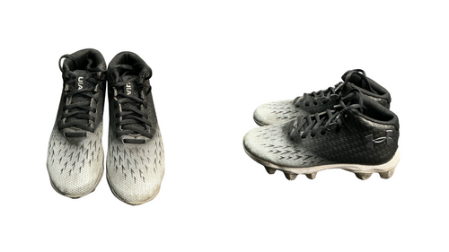 Vist Large View of Product Image Which is Used Under Armour BASEBALL CLEATS BB/SB Cleats Black Junior 03.5