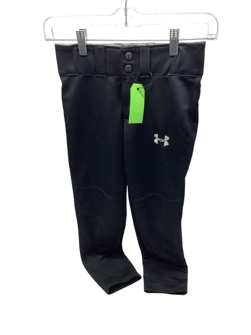 Vist Large View of Product Image Which is Used Under Armour BASEBALL PANT BB/SB Pant Boys Black SM