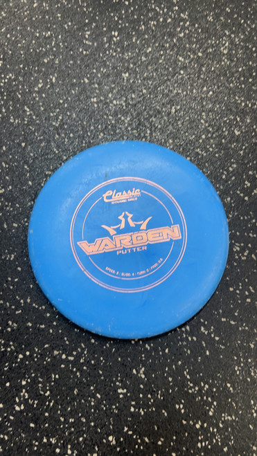 Vist Large View of Product Image Which is Used Dynamic Discs WARDEN Disc Golf Putter Royal Blue