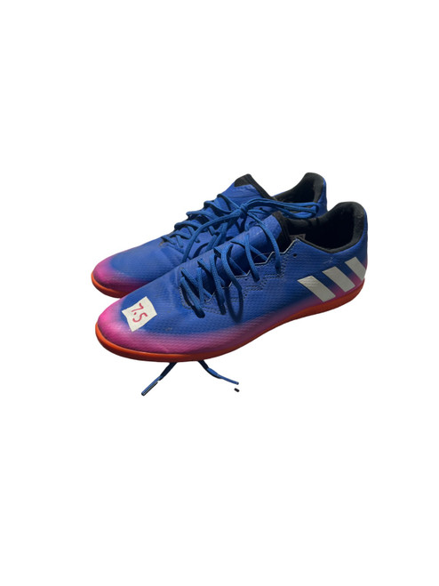 Vist Large View of Product Image Which is Used Adidas Soccer Indoor Shoes Royal Blue Senior 7.5