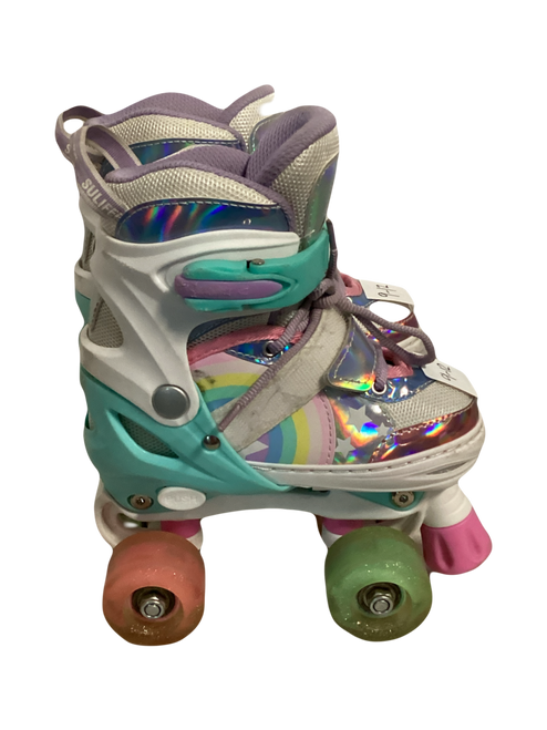 Vist Large View of Product Image Which is Used SULIFEEL Child Roller Quad Skates White Adjustable