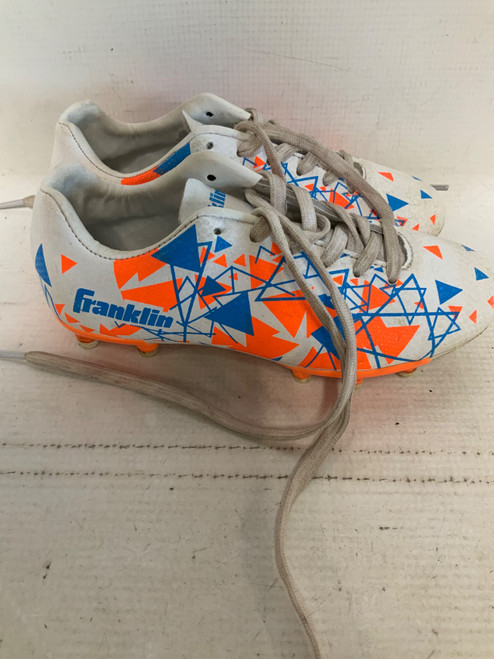 Vist Large View of Product Image Which is Used Franklin Soccer Cleats White Youth 12.0